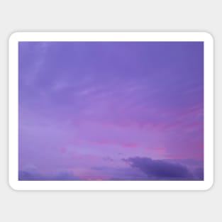 Pink blue cloudscape with cirrus sky. Sticker